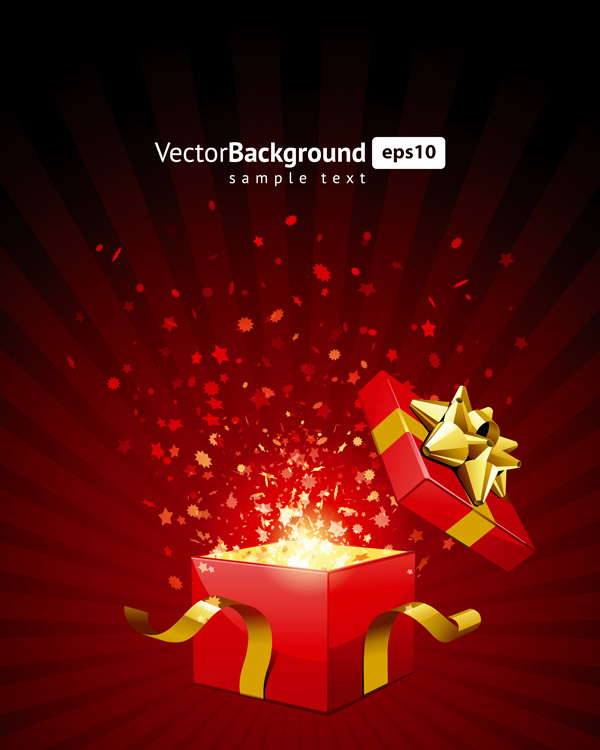 free vector Open the vector gifts
